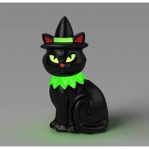 Halloween Lit Black Cat Blow Mold 11” Target 2024 Hyde & Eek! Prop Indoor